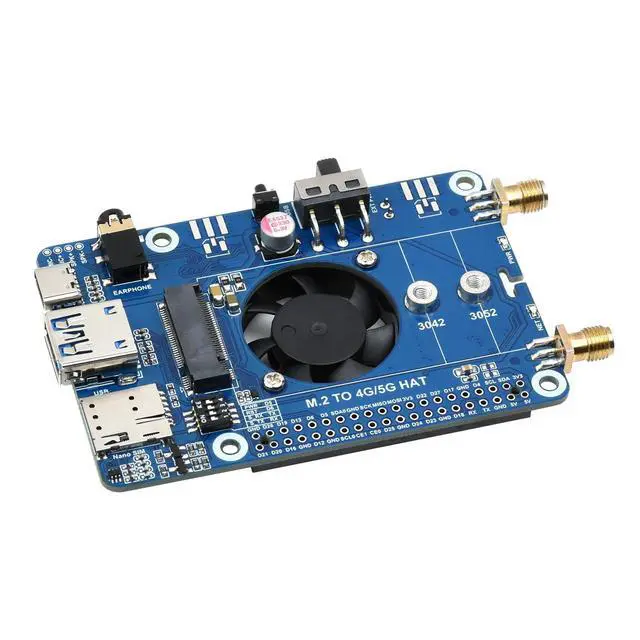 Alt view image 3 of 5 - 4G LTE IoT Projects GPS Hats Cooling Fan Expansion Board for PI5 PI4B RasPi RPI Raspberry Pi 3 4 Model B 5 Development Board Accesorios Set Breakout Shield Complete Starter Kit 2GB 4GB 8GB 16GB RAM