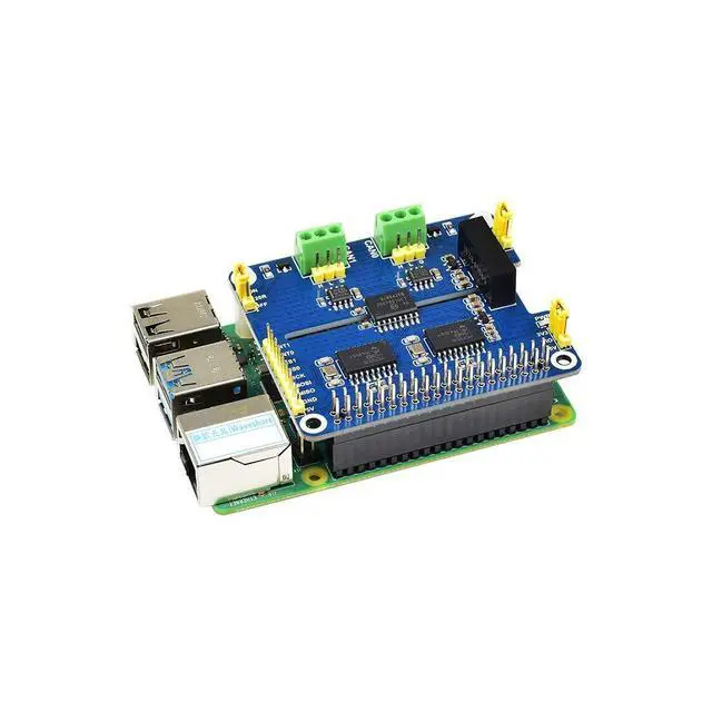Main image of 2-Channel CAN Bus Expansion Board Module Shield HAT Kit for RPI Raspberry Pi Zero 2 W WH 3 Model B Plus 3B 4 4B 2GB 4GB 8GB