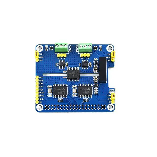 Alt view image 2 of 7 - 2-Channel CAN Bus Expansion Board Module Shield HAT Kit for RPI Raspberry Pi Zero 2 W WH 3 Model B Plus 3B 4 4B 2GB 4GB 8GB