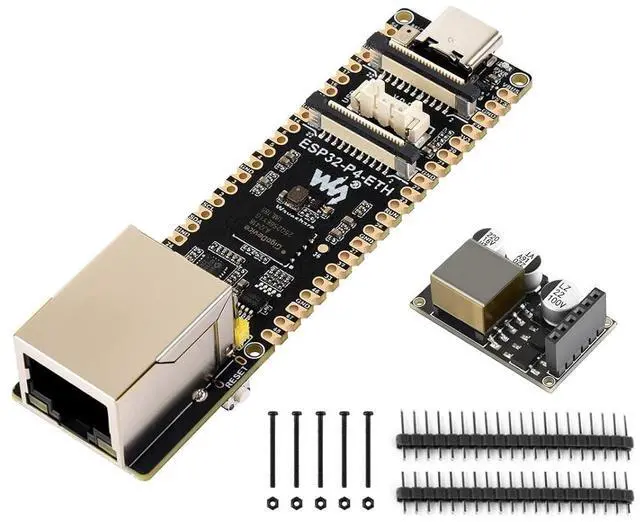 Main image of ESP32-P4-POE-ETH Dev Board Adopts ESP32-P4, Supports PoE and USB Type-C Power Supply, with RJ45 Ethernet Port, MIPI-CSI/DSI, USB 2.0 OTG, SDIO 3.0 TF Card Slot, Microphone, Speaker Header, etc.