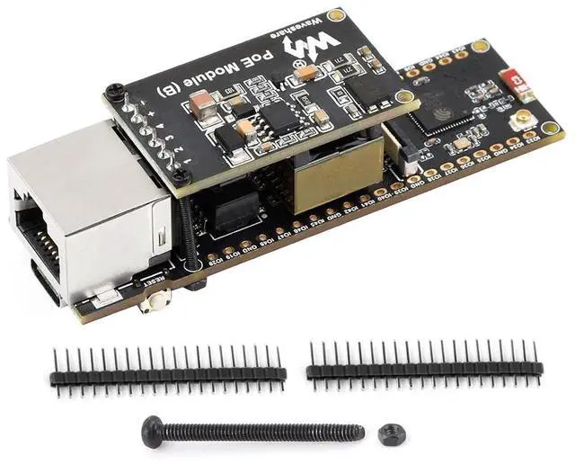 Main image of ESP32-S3 PoE ETH Development Board, Onboard RJ45 Ethernet Port, Camera Interface, USB Type-C Port, TF Card Slot, Pico-Compatible Header, etc. Supports 2.4GHz Wi-Fi and BLE5, with PoE Function