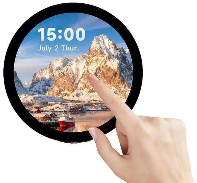 Main image of 1.85inch Touch LCD Module Compatible with ESP32-S3/Pico/STM32 | 360×360 Pixels 262K Colors IPS Display, Capacitive Touch, 450 cd/ Brightness, QSPI and I2C Communication, 3.3V / 5V