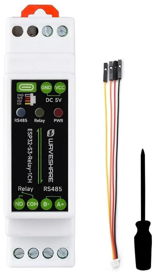 Main image of ESP32-S3 WiFi Relay Module Supports RS485/WIFi/Bluetooth Control | Onboard RS485 Interface, 1-Ch Relay Contact Rating: 10A 250VAC/30VDC, with Multiple Isolation Protection Circuits