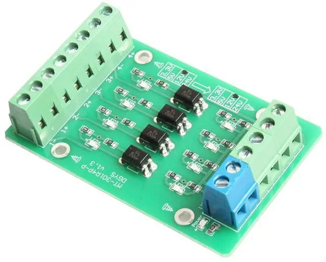Main image of NOYITO 4-Channel Optocoupler Photoelectric Isolator Level Voltage Converter PLC Signal Converter PNP NPN to NPN (24V to 3.3V) Module