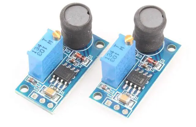 Main image of NOYITO MC34063A Reverse Voltage Module +5V to -5V, +3.6V to +36V to -36V to -1.5V (Pack of 2) - Blue - Pin Header / Screw Terminal - Type A Plug