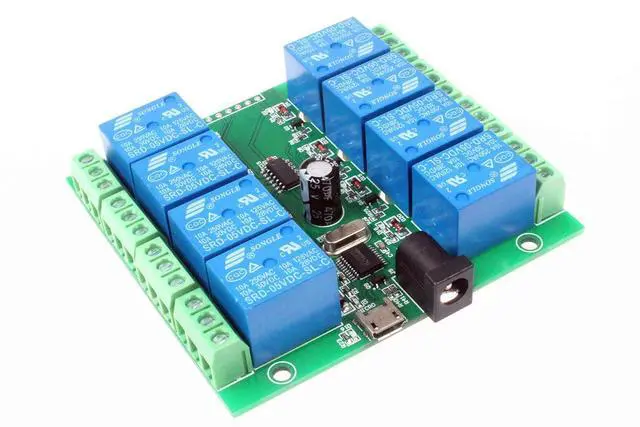 Main image of NOYITO 8-Channel Micro USB Relay Module USB Smart Control Switch USB Intelligent Control Switch