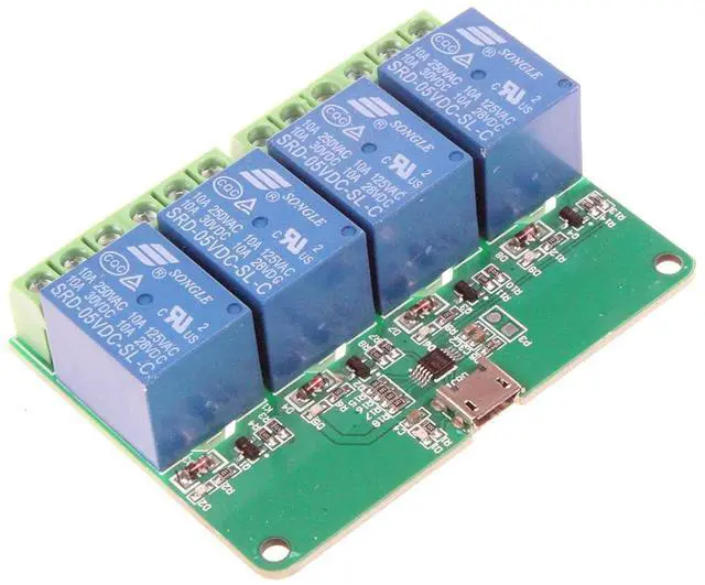 Main image of NOYITO 4-Channel Micro-USB HID Drive-Free USB Computer Control Switch Relay Module