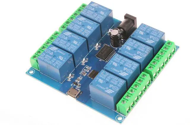 Main image of NOYITO HID Drive-Free USB Computer Control Switch Relay Module USB Smart Switch Control Plug and Play (8-Channel Micro-USB)