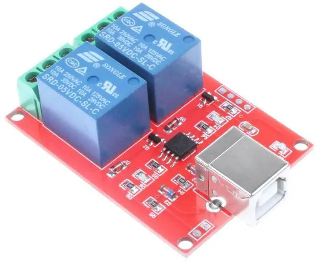 Main image of NOYITO 2-Channel 5V Computer USB Control Switch Relay Module Drive-Free Relay Module Plug and Play Suitable for PC Smart Controller