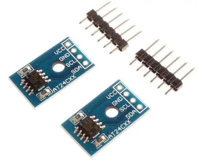 Main image of NOYITO AT24C256 EEPROM Memory Module IIC I2C Interface - MCU Development Accessories (Pack of 2) Blue