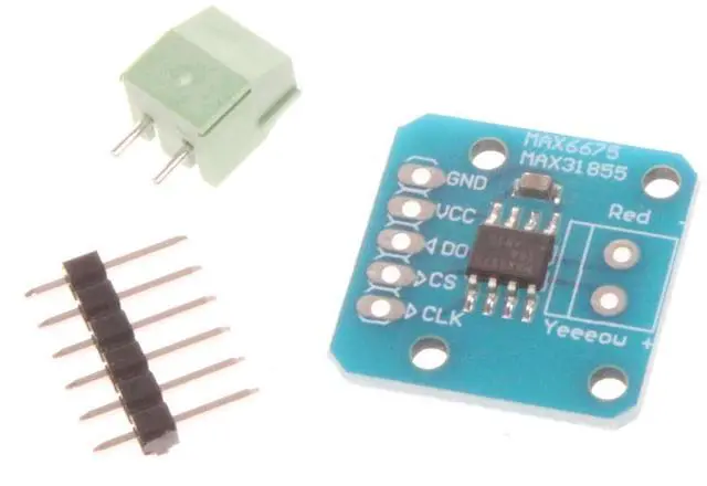 Main image of NOYITO MAX6675 Thermocouple Module Temperature Sensor K-Type Thermocouple Module Detection Temperature Range 0 to 1023.75