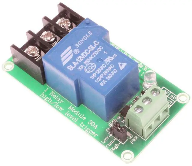 Main image of NOYITO 30A 1 Channel Relay Module High Low Level Trigger with Optocoupler Isolation Load DC 30V AC 250V 30A for PLC Automation Equipment Control Industrial Control (1 Channel 12V)