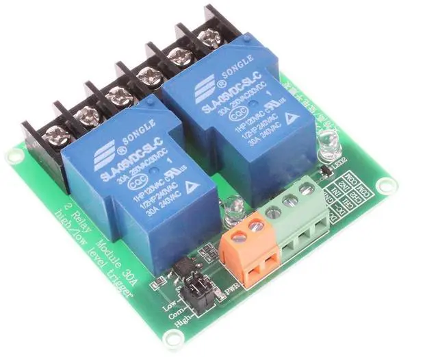 Main image of NOYITO 30A 2-Channel Relay Module High Low Level Trigger with Optocoupler Isolation Load DC 30V AC 250V 30A for PLC Automation Equipment Control, Industrial Control (2-Channel 5V)