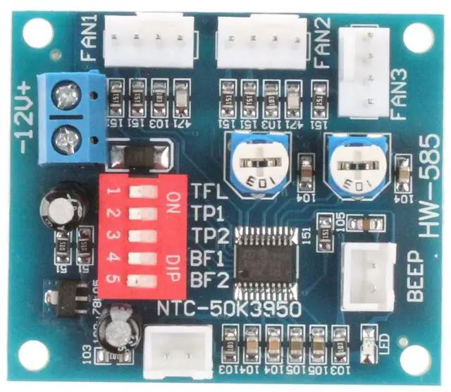 Main image of NOYITO DC12V 5A PWM 4 Wires PC Fan Temperature Manumotive Speed Controller Module CPU High-Temperature Alarm