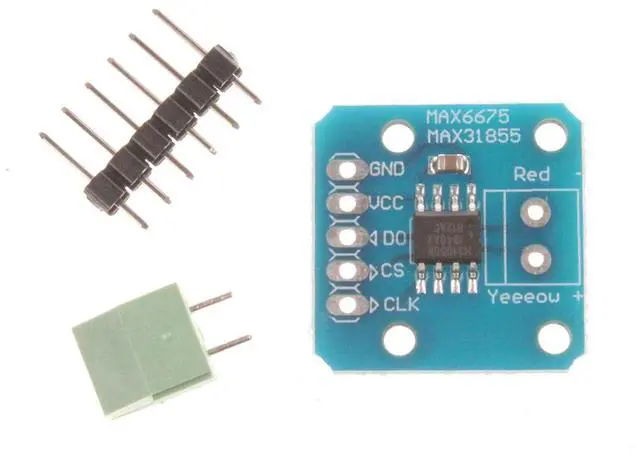 Main image of NOYITO MAX31855 K-Type Thermocouple Breakout Board Thermocouple Sensor Module Temperature -200°C to +1350°C SPI Interface Digital Direct Readability Temperature