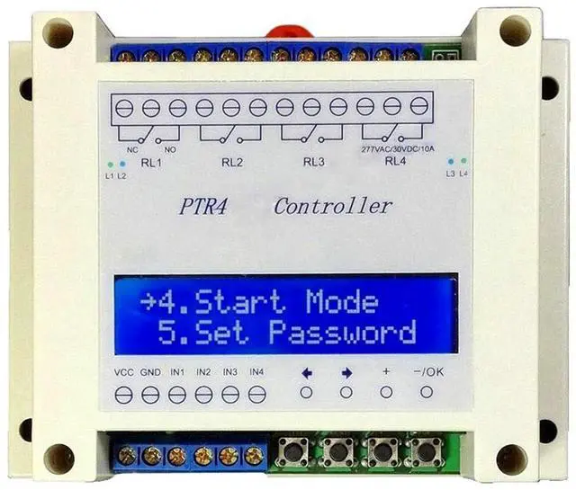 Main image of NOYITO 4-Channel Programmable Time Relay Controller 99-Step Multi-Channel Timing Trigger Solenoid Valve Linkage Control LCD Display Optocoupler Isolation