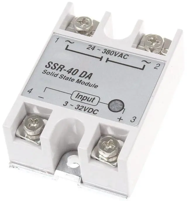 Main image of NOYITO SSR-40DA Solid State Relay Single Phase Semi-Conductor Relay DC Control AC Input 3-32V DC Control 24-380V AC