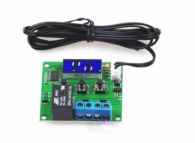 Main image of NOYITO Digital Temperature Controller Module -58 to +257 Temperature Control Switch NTC Waterproof Sensor Probe - Blue LED Display Suitable for Kinds of Temperature Control System (24V)
