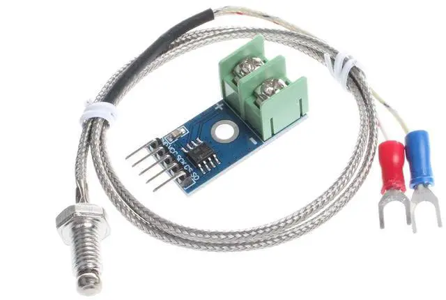Main image of NOYITO MAX6675 Module K-Type Thermocouple Temperature Sensor Thermocouple Sensor Set M6 Screw Test Temperature Range 0-1024 3.3-5V