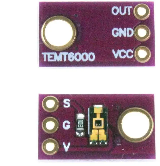 Main image of NOYITO TEMT6000 Light Sensor Module Ambient Light Sensor Module Analog Light Intensity Module Visible Light Sensor Module Pack of 2