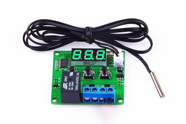Main image of NOYITO Digital Temperature Controller Module -58 to +257 Temperature Control Switch NTC Waterproof Sensor Probe - Green LED Display Suitable for kinds of temperature control system (24V)