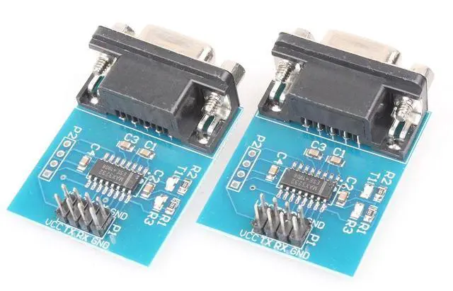 Main image of NOYITO MAX3232 Serial Port Module 3.3V 5V RS232 to TTL Module with Communication Indicator (Pack of 2)