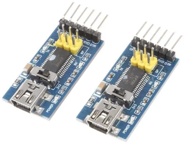 Main image of NOYITO FT232RL Mini USB to TTL Serial Converter Adapter Module 3.3V 5.5V (Pack of 2)