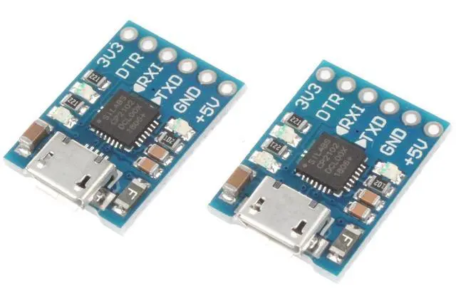 Main image of NOYITO CP2102 Micro USB to TTL Serial Module UART 6 Pin Serial Converter STC Downloader (Pack of 2)