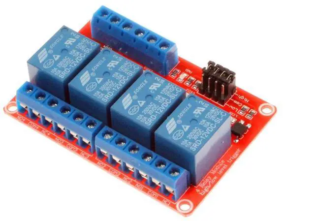 Main image of NOYITO 4 Channel Relay Module High Low Level Trigger with Optocoupler Isolation Load DC 30V AC 250V 10A for PLC Automation Equipment Control (4-Channel 12V)