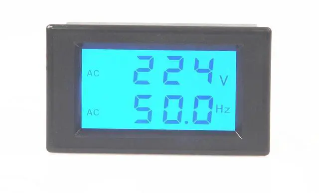 Main image of Digital AC Voltmeter AC 80-300V Frequency Counter 45.0-65.0Hz LCD Display Voltage Frequency 2 in 1 Meter Tester