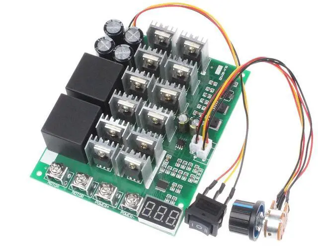 Main image of NOYITO PWM Motor Speed Controller 60A DC 10V-55V 12V 24V 36V 48V Digital Display 100A Max Brush DC Motor Controller - Third gear Forward Reverse Stop
