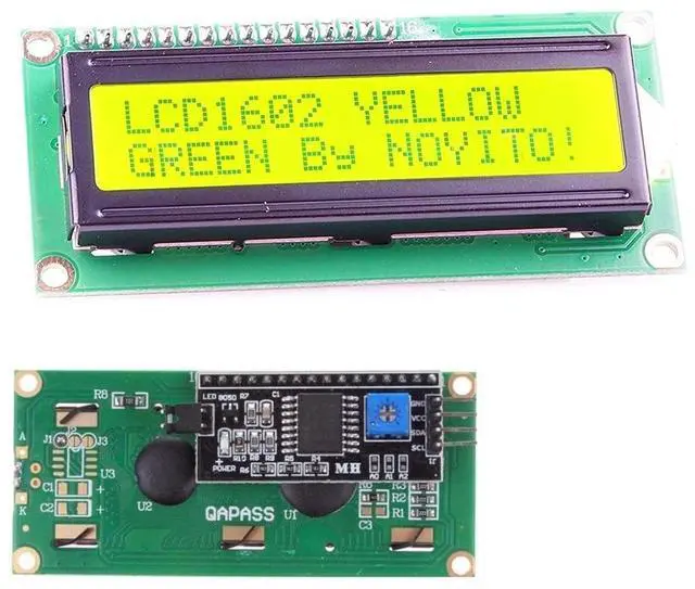 Main image of NOYITO 1602 16x2 LCD Module Shield Blue Backlight with PCF8574TIIC I2C Driver Serial Interface Compatible with Win OS UNO R3 MEGA2560 (Pack of 2) (1602 IIC Screen Blue)
