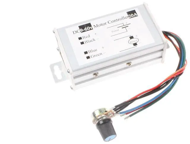 Main image of NOYITO PWM Motor Speed Controller 20A DC 9V-60V 12V 24V 36V 48V Brush Motor Controller (20A)