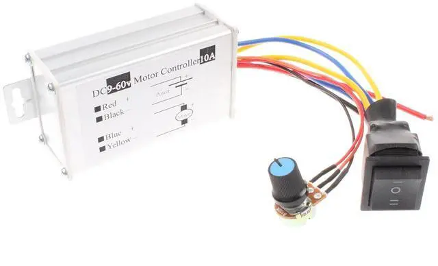 Main image of NOYITO PWM Motor Speed Controller 10A DC 9V-60V 12V 24V 36V 48V Motor Controller Third gear Forward Reverse Stop (10A Third-gear)