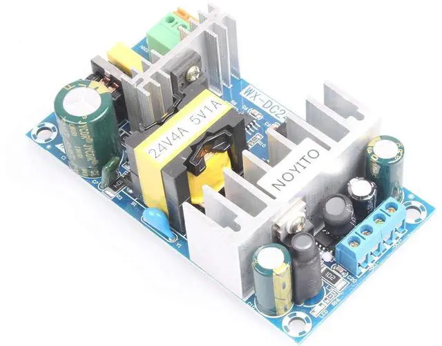 Main image of NOYITO AC to DC Isolated Power Supply Module DC 24V 4A 5V 1A Dual Output Power AC 120V (90-256V) 50-60Hz to 24V 5V 120W Industrial Power Module (Dual Output 24V 4A, 5V 1A, Blue)