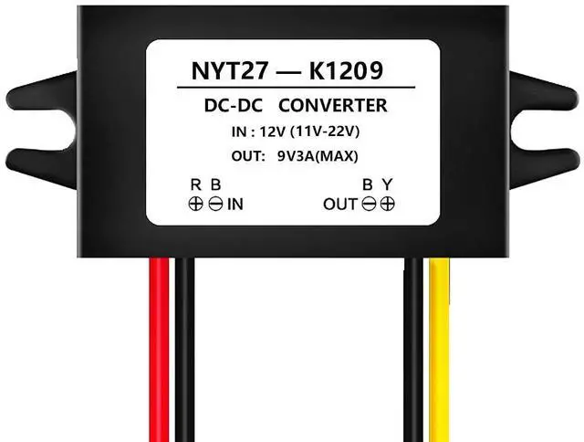 Main image of NOYITO DC to DC 9V 3A Converter Buck Module 12V 16V 6V-22V Power Converter IP67 Waterproof With Overcurrent Overheat Short-Circuit Undervoltage Protection (Black)