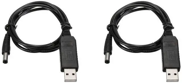 Main image of NOYITO DC to DC USB 5V to 9V DC Jack Port 5.5x2.5mm & 2.1mm Boost Power Module Converter Cable USB Boost Cable 3.2 ft (Pack of 2)