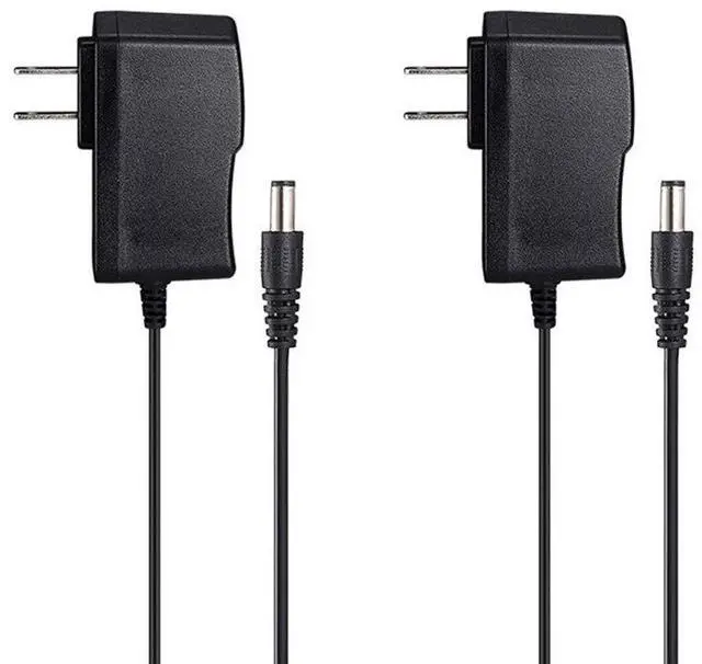 Main image of NOYITO 3V 1A Power Adapter AC110V 100-240V to DC 3.0 V 3.0W Power Supply Black DC Port 5.5x2.5mm & 2.1mm Cable Length 4.5ft (Pack of 2)