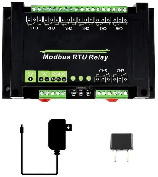 Main image of Industrial Modbus RTU 8-ch Relay Module with RS485 Bus Interface Embedded Multi Isolation Protection Circuits ABS Enclosure Safe & Stable & Reliable @