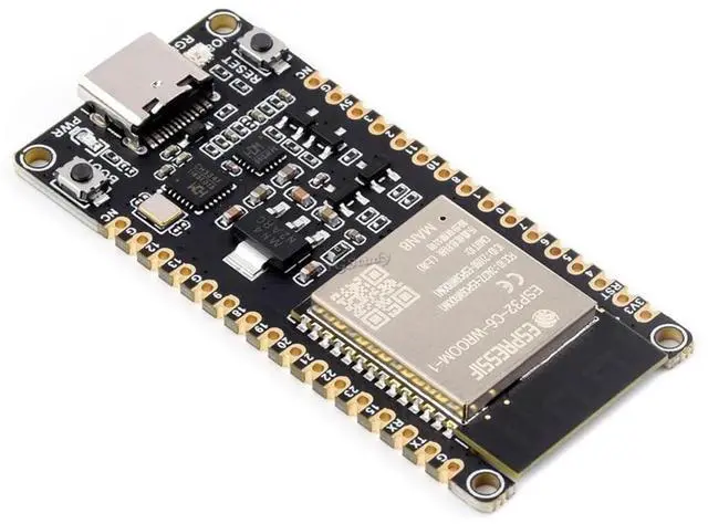 Main image of ESP32-C6 Microcontroller WiFi 6 Development Board, 160MHz Single-core Processor, ESP32-C6-WROOM-1-N8 Module, Supports USB and UART @(ESP32-C6-DEV-KIT-N8)