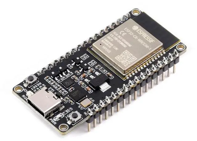 Main image of ESP32-C6 Microcontroller WiFi 6 Development Board with Pre-soldered Header, 160MHz Single-core Processor, ESP32-C6-WROOM-1-N8 Module, Supports USB and UART @(ESP32-C6-DEV-KIT-N8-M)