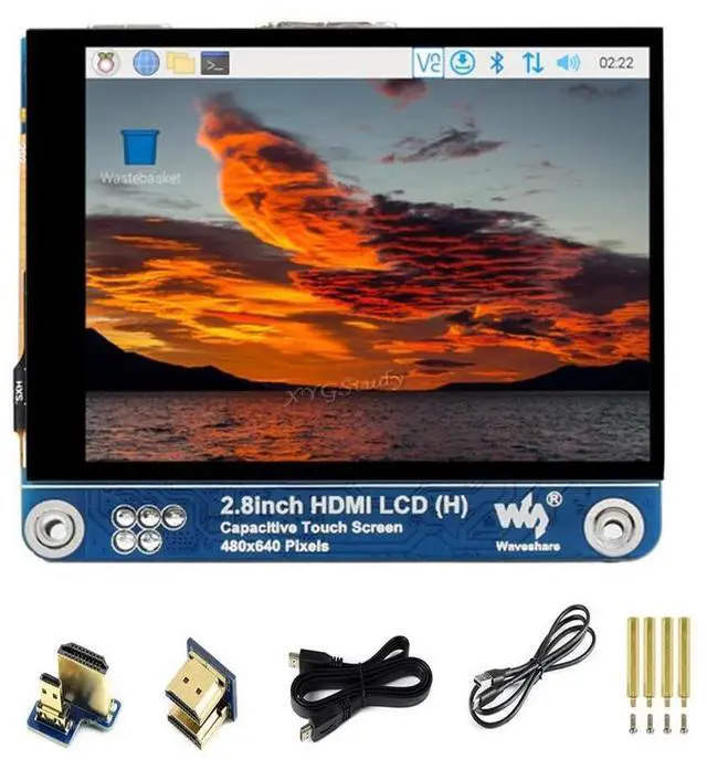 Main image of 2.8inch HDMI IPS Capacitive LCD Display (H) Resolution 480×640 Adjustable Brightness Fully Laminated Screen Monitor for Raspberry Pi 5 4 3 B B+ and AI PC Windows 11/10 / 8.1/8 / 7 @