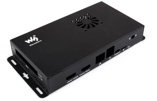 Main image of Metal Case Designed for Raspberry Pi Official Compute Module 5 IO Board Comes with Cooling Fan @(CM5-IO-BOARD-CASE-A)