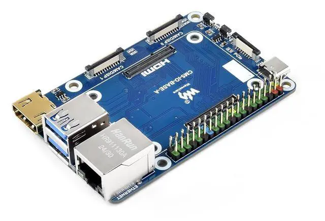 Main image of Mini Base Board (A) Designed for Raspberry Pi Compute Module 5, Onboard Multiple Connectors as Gigabit Ethernet RJ45 16PIN PCIe USB 3.2 4-Lane MIPI HDMI etc. @(CM5-IO-BASE-A)