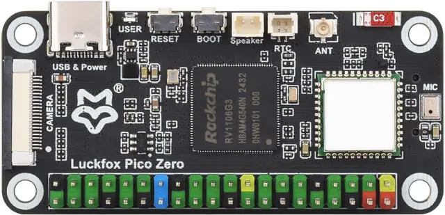 Main image of Luckfox Pico Zero Linux Micro Development Board, Powered by The Luckfox RV1106G3 Chip, Featuring 1 Tops of Computing Power, 8GB eMMC, with Wireless Module @(Pico Zero)