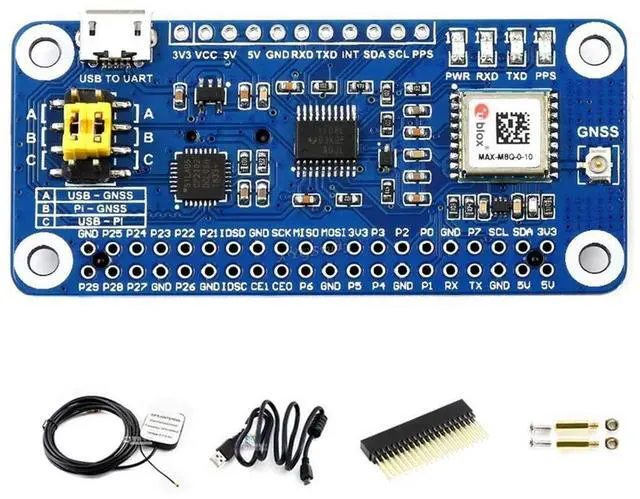 Main image of for Raspberry Pi GNSS HAT Based on MAX-M8Q Support Multi-Constellation Receiver GPS Beidou Galileo GLONASS Support Augment Systems Like SBAS QZSS IMES and D-GPS Accurate Fast Positioning @