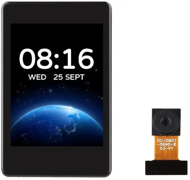 Main image of ESP32-S3 2inch Capacitive Touch Display Development Board, 240×320 Pixels, IPS Panel, 32-bit LX7 Dual-core Processor, Onboard Camera Interfac, with OV560 Camera @(ESP32-S3-Touch-LCD-2-C)