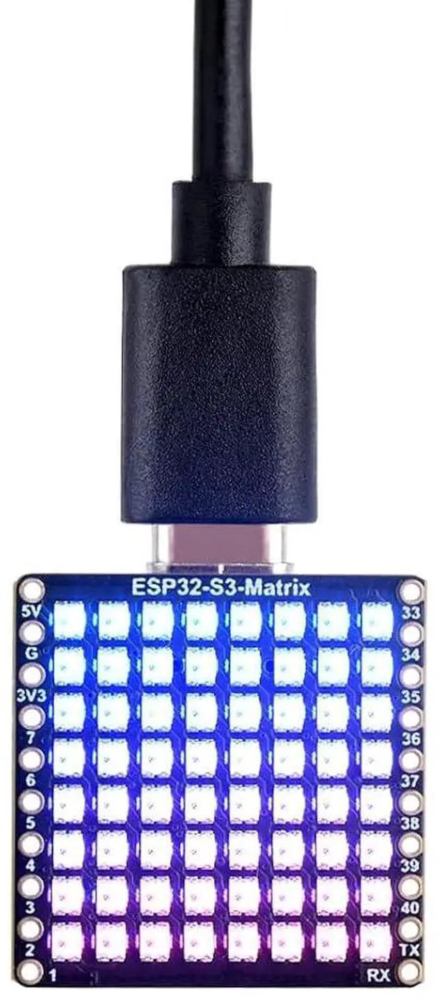 Main image of ESP32 ESP32-S3 Development Board, Onboard 8×8 RGB LED Matrix and QMI8658 6-Axis Sensor, Supports Wi-Fi and Bluetooth LE @(ESP32-S3-Matrix)