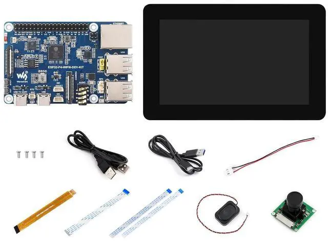 Main image of ESP32-P4-WIFI6-DEV-KIT High-Performance Development Board, Based On ESP32-P4 and ESP32-C6, Supports Wi-Fi 6 and Bluetooth 5 / BLE 5, with 7inch DSI LCD @(ESP32-P4-WIFI6-DEV-KIT-B)