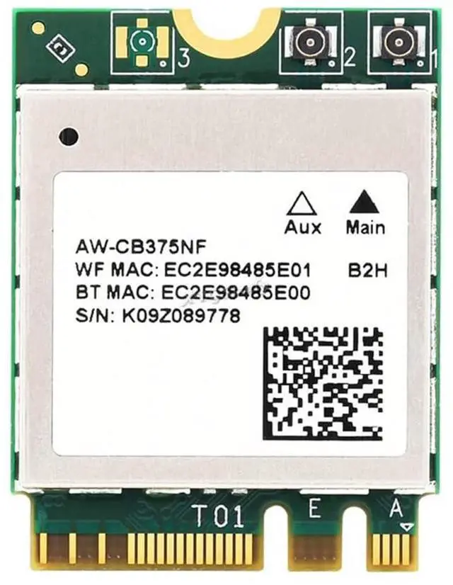 Main image of AW-CB375NF Dual-Band Wireless NIC 2.4G/5GHz Dual-Band WiFi 5 Bluetooth 5.0, RTL8822CE-CG Core @(Wireless-AW-CB375NF)